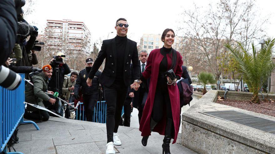 Cristiano Ronaldo, a su llegada a los juzgados de Madrid.