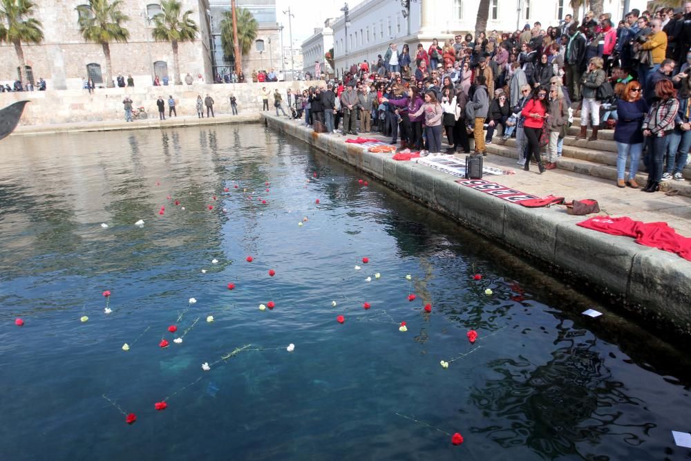 Homenaje a los fallecidos en el Mediterráneo