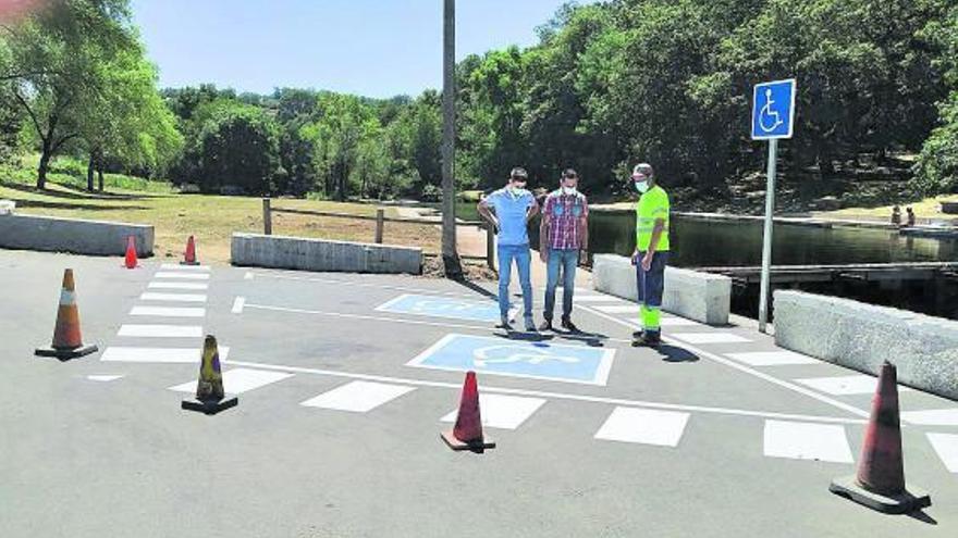 Souto y Cuñarro inspeccionaron ayer los trabajos.