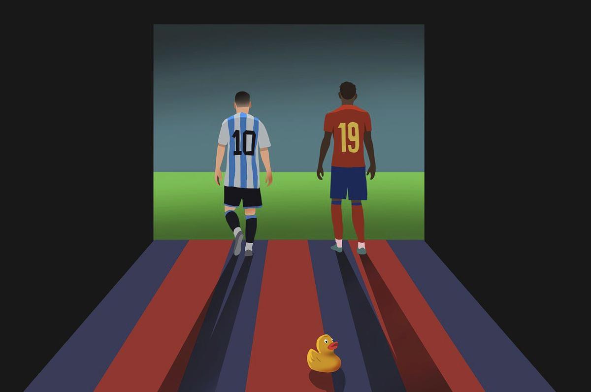 La banyera de Messi i Lamine