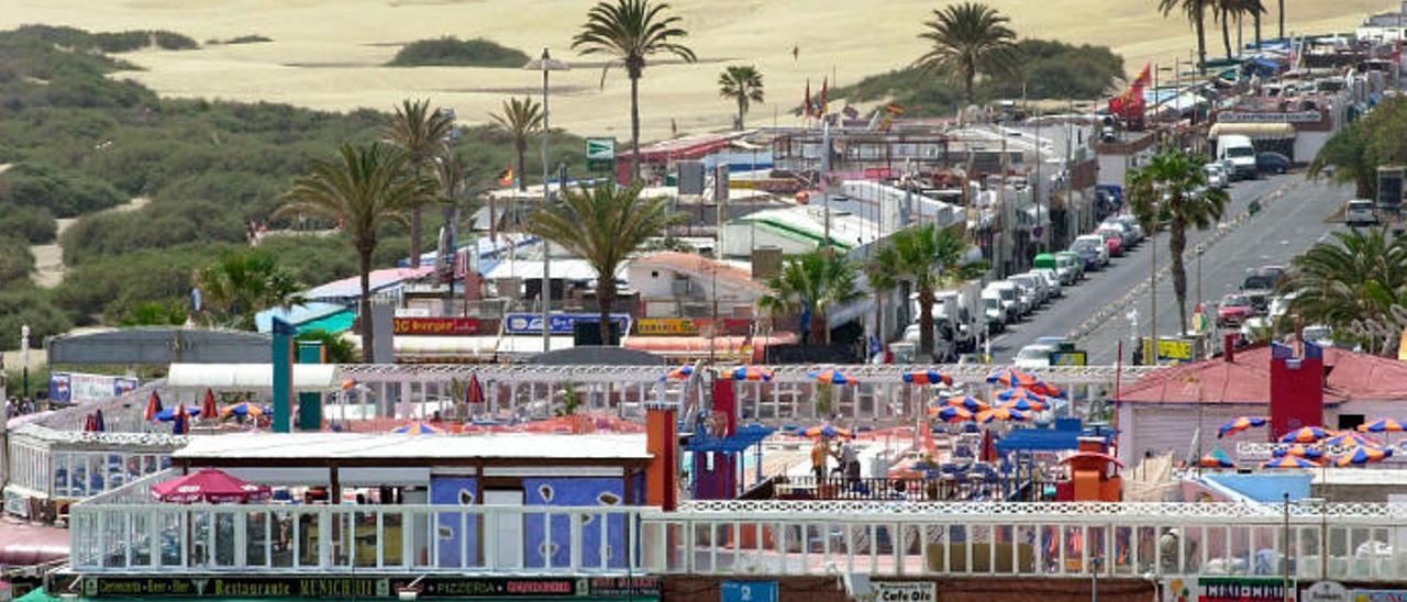 Zona turística de Playa del Inglés.