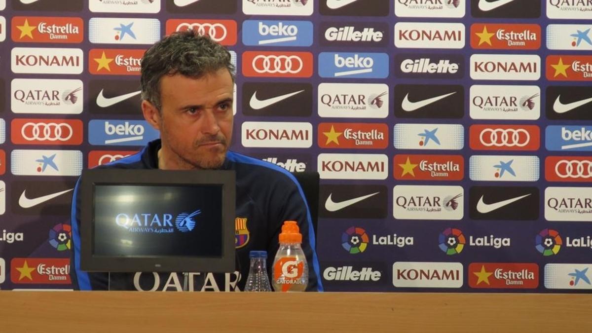 Luis Enrique, en una conferencia de prensa.