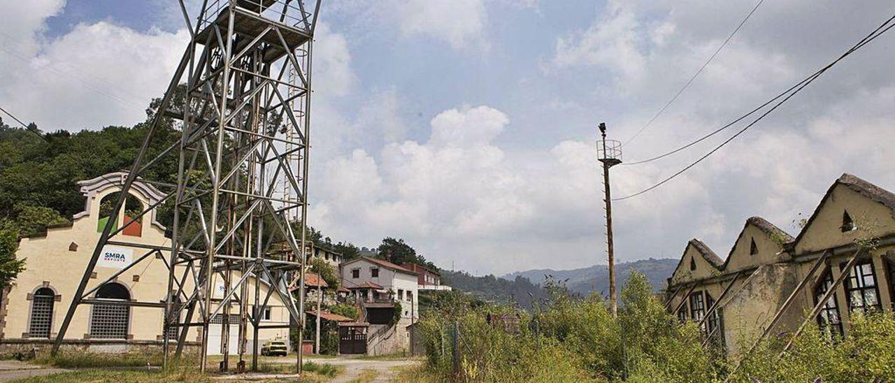 Las instalaciones del pozo Sorriego, en El Entrego.