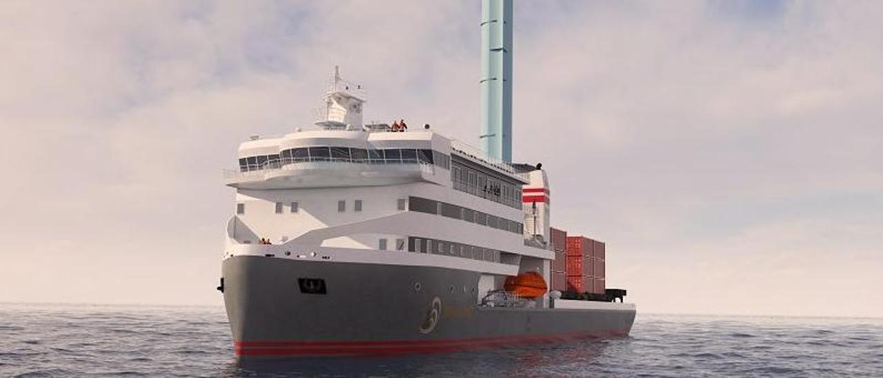 Recreación del ferri de 89 metros que construirá Astilleros Ría de Vigo, del grupo Armón.