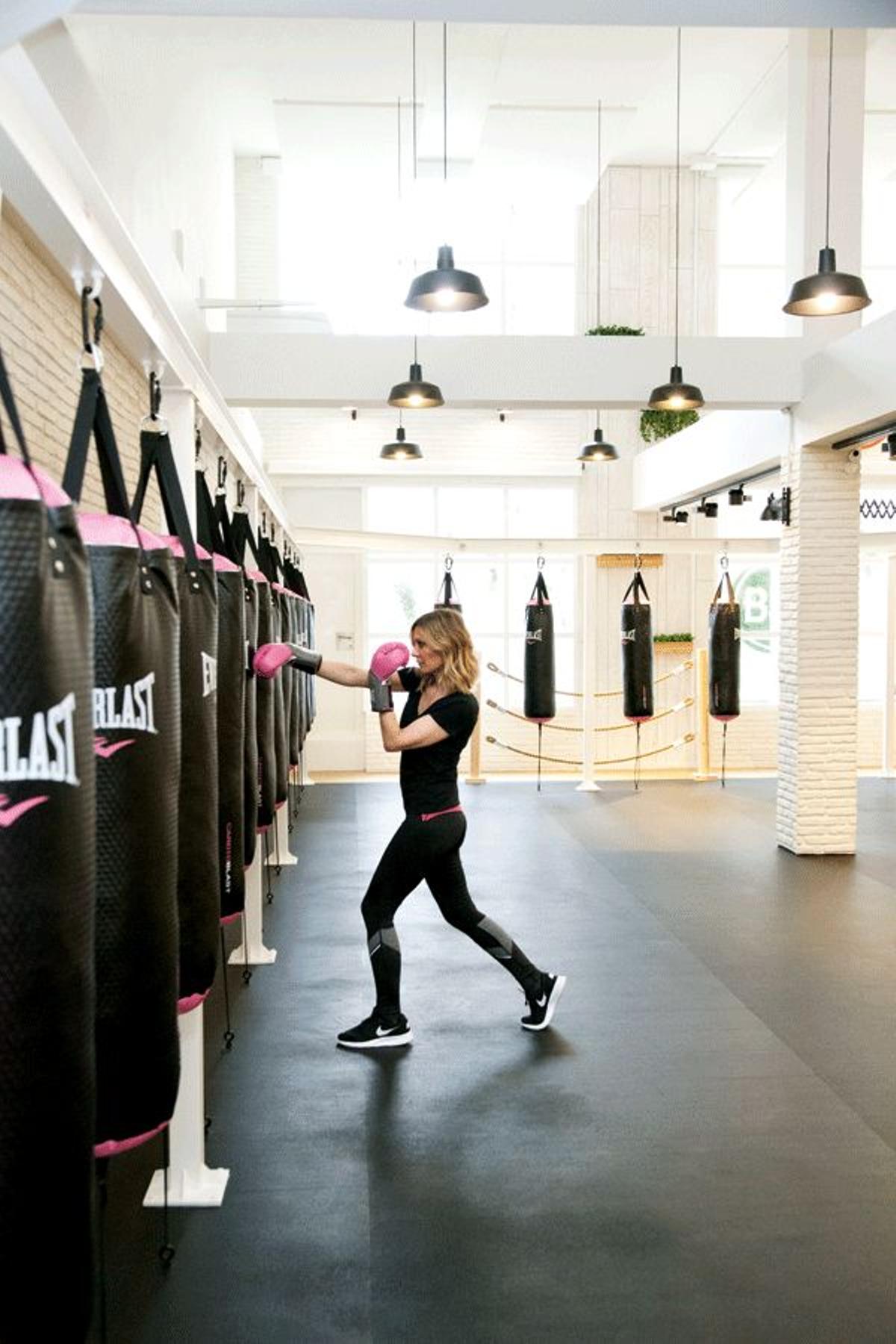 La diseñadora, poniéndose en forma en el nuevo gimnasio B3B