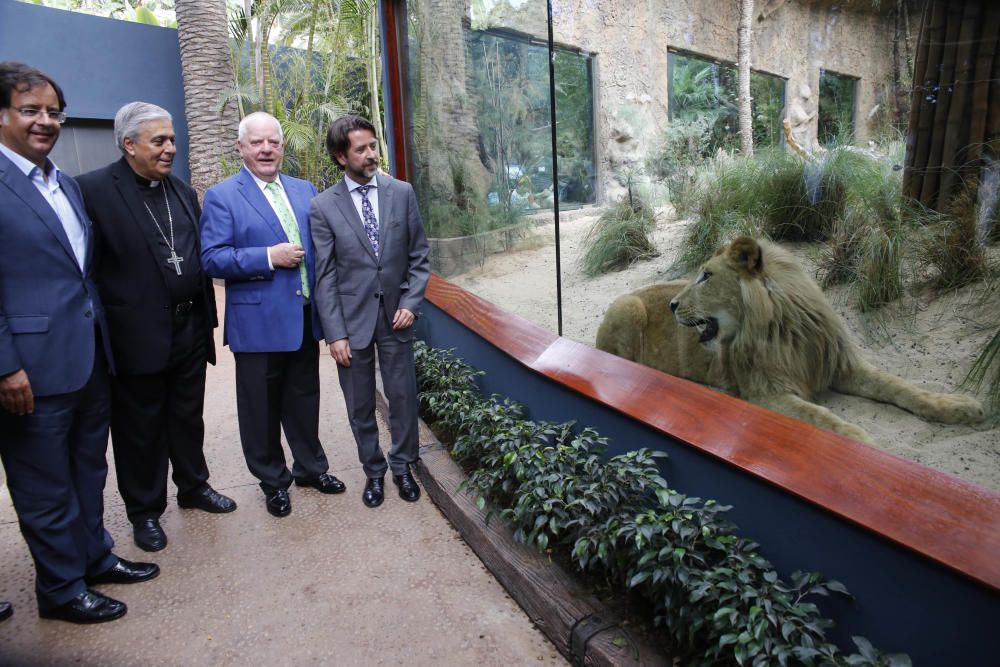 Delia Padrón Inauguración del Lion's Kingdom, la exhibición de los leones africanos, en Loro Parque