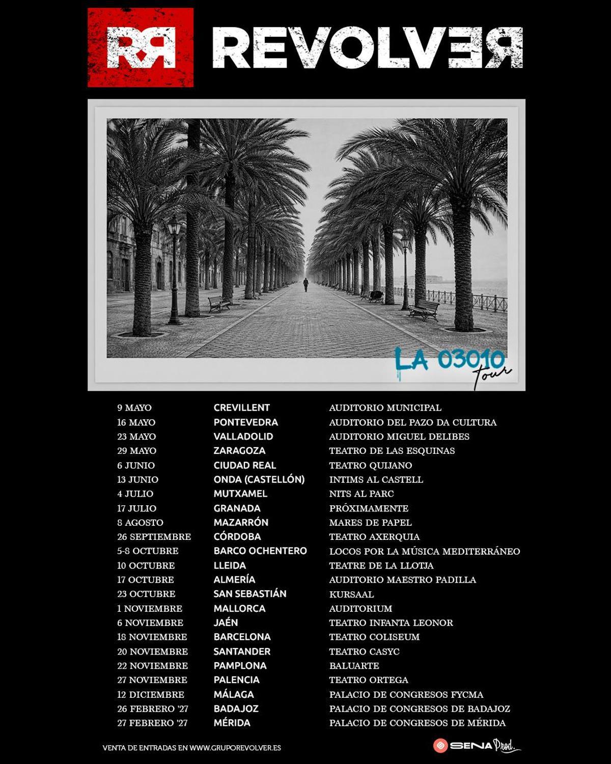 Fechas de la gira de Revolver en 2026.