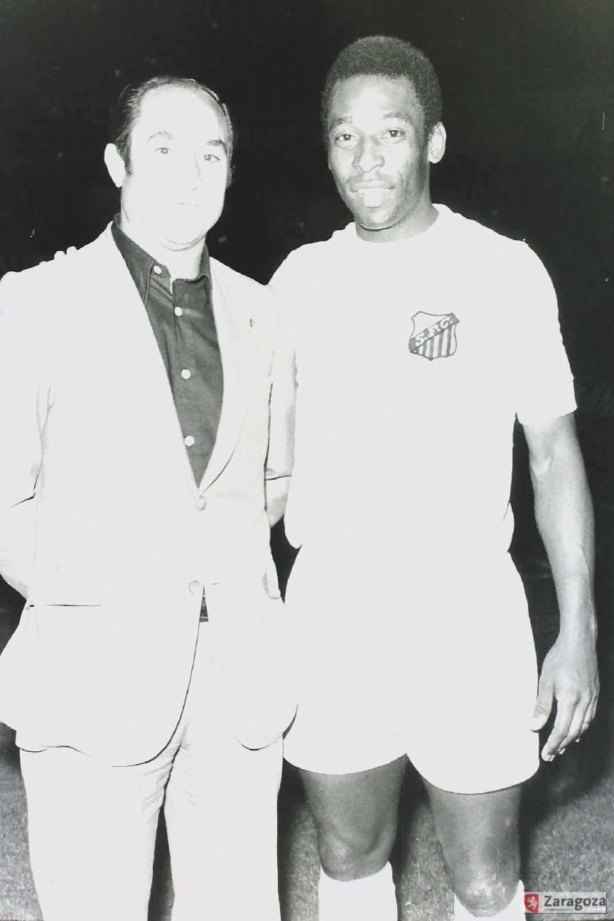 Así fue la visita de Pelé a La Romareda en septiembre de 1974