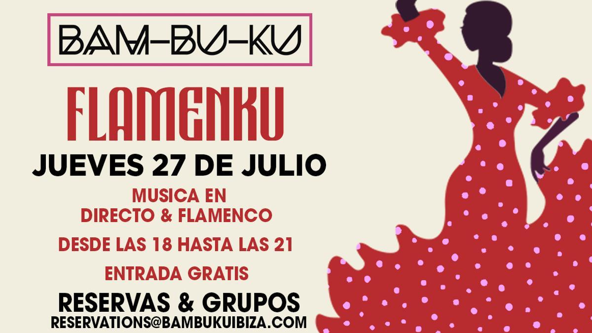Cartel promocional del evento Flamenku en Bambuku.