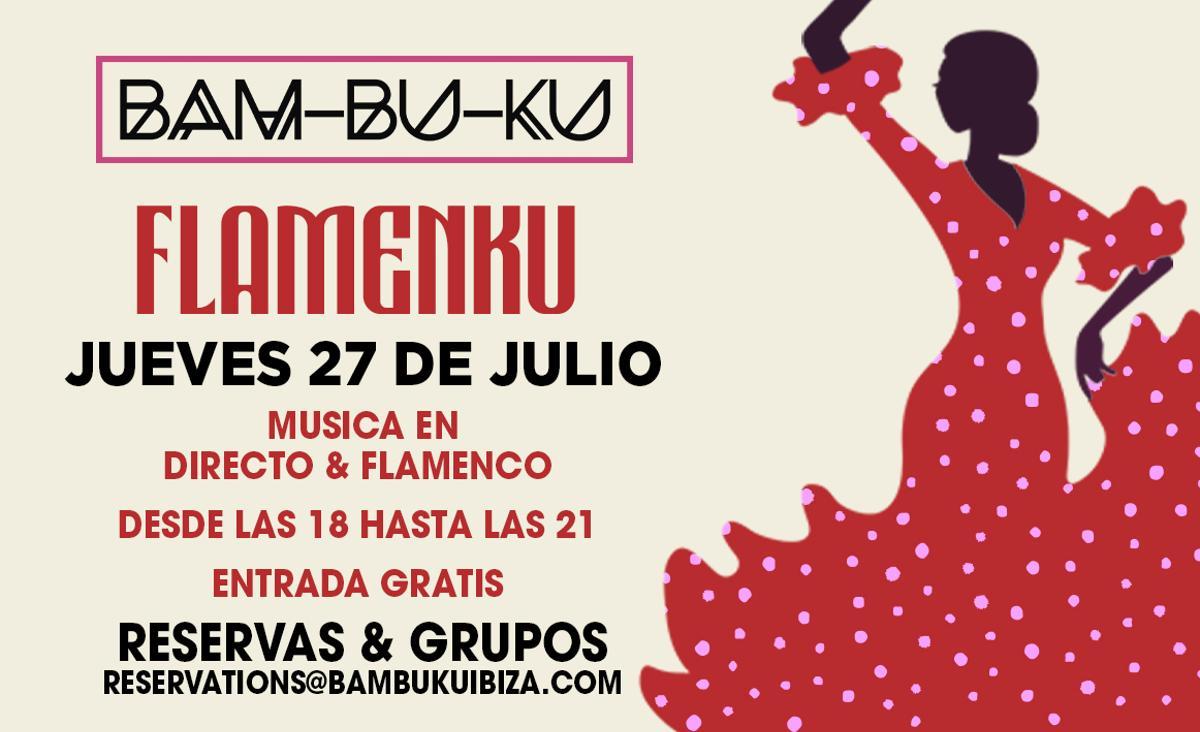 Cartel promocional del evento Flamenku en Bambuku.