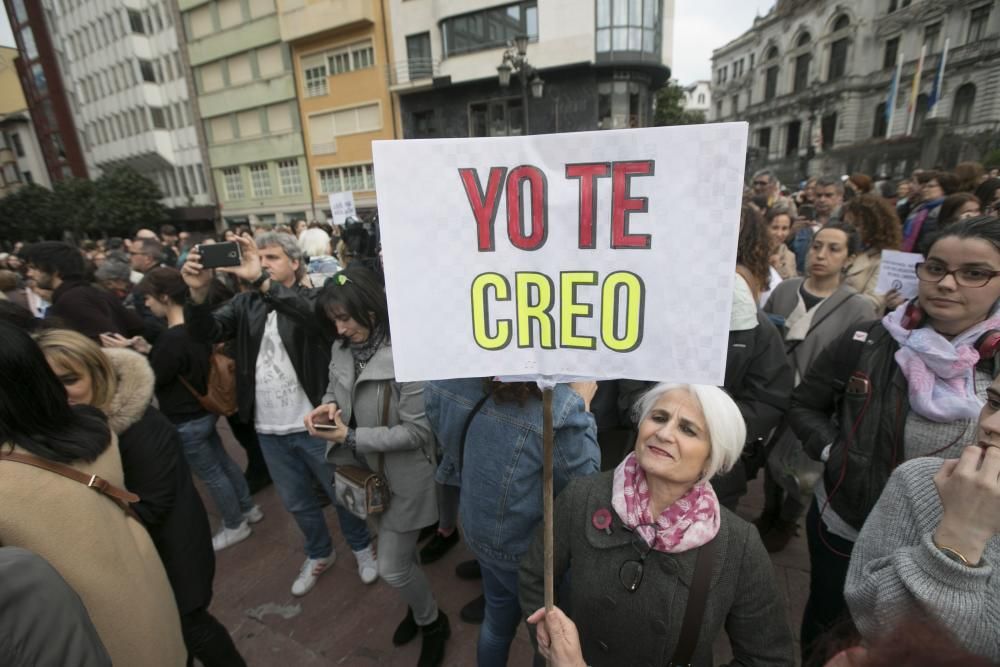 Concentración contra la sentencia a La Manada en Oviedo