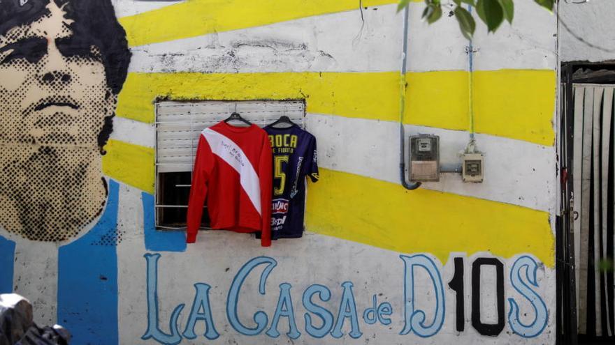 Un grafiti en honor a Maradona en Argentina