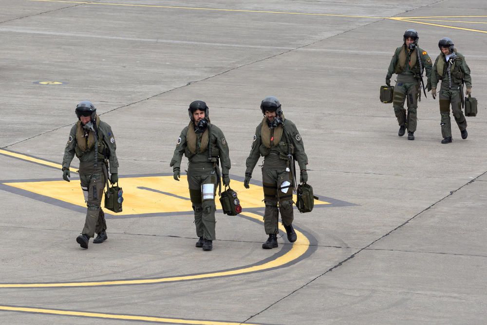 Maniobras de aviones del Ejército del Aire en Canarias