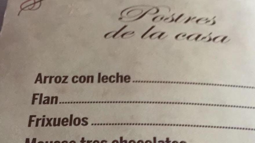 &quot;Tarta jijonesa&quot;: La errata en un restaurante de Oviedo que genera chascarrillos