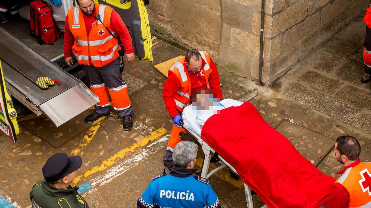 Un mozo de Segovia fue corneado y trasladado al hospital de Salamanca.