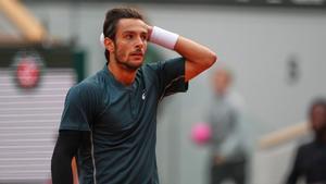 Lorenzo Musetti, durante el partido ante Frances Tiafoe en Roland Garros