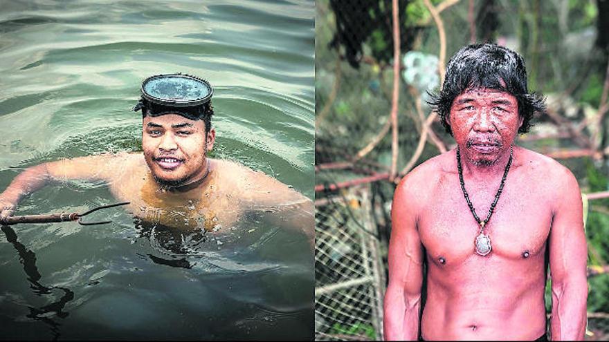 Rasol Arok, 25 años, Orang Asli, gitanos del mar en Malasia y Singapur. Tao Chang Nam, 35 años, Urak Lawoi, también gitanos del mar, muy cercanos a los Moken.