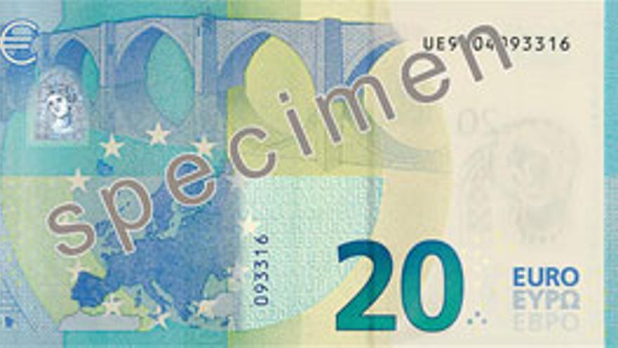 Así es el nuevo billete de 20 euros 