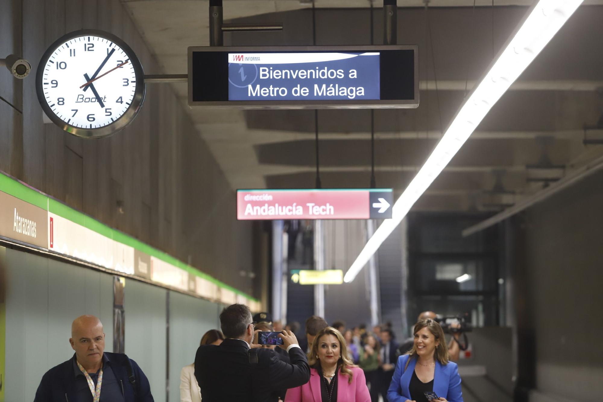 Inauguración de la ampliación del metro de Málaga hasta el Centro