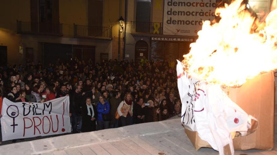 Imatge de la manifestació a Berga del passat dilluns