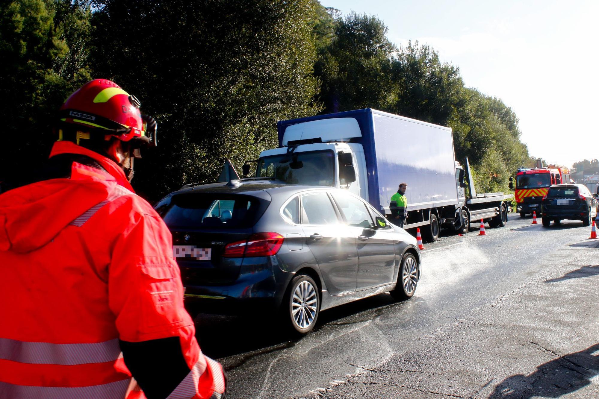 Accidente múltiple en Rubiáns