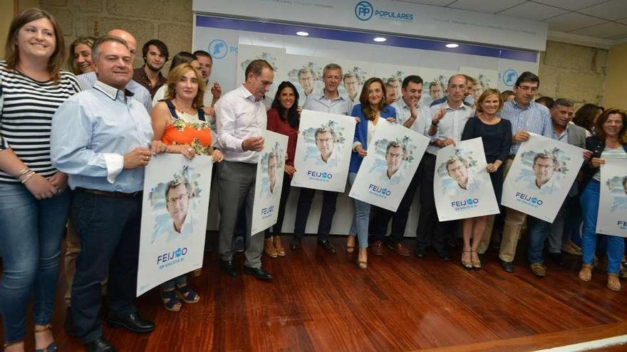 La candidatura del PP por la provincia de Pontevedra. // G. Santos