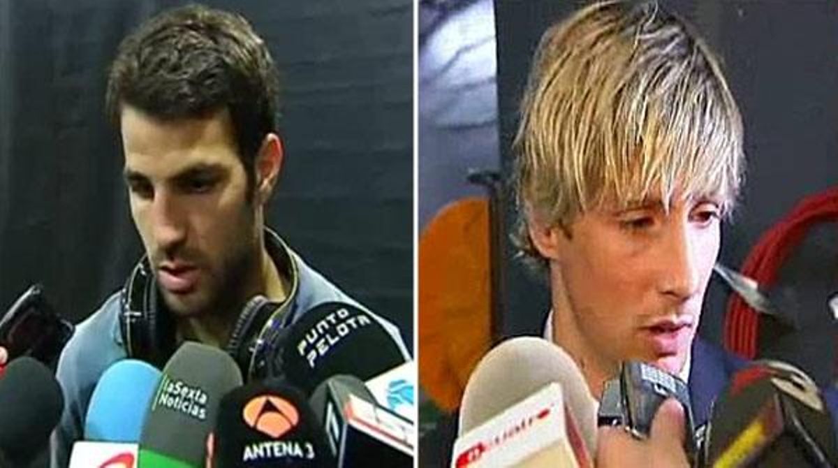 Cesc Fàbregas i Fernando Torres declaren després del partit.