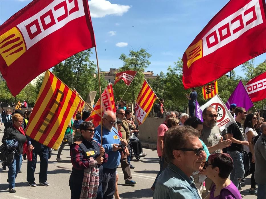 Manifestació del primer de maig a la ciutat de Girona