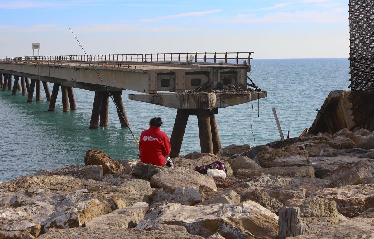 Primer tramo del Pantalán que se derrumbó.