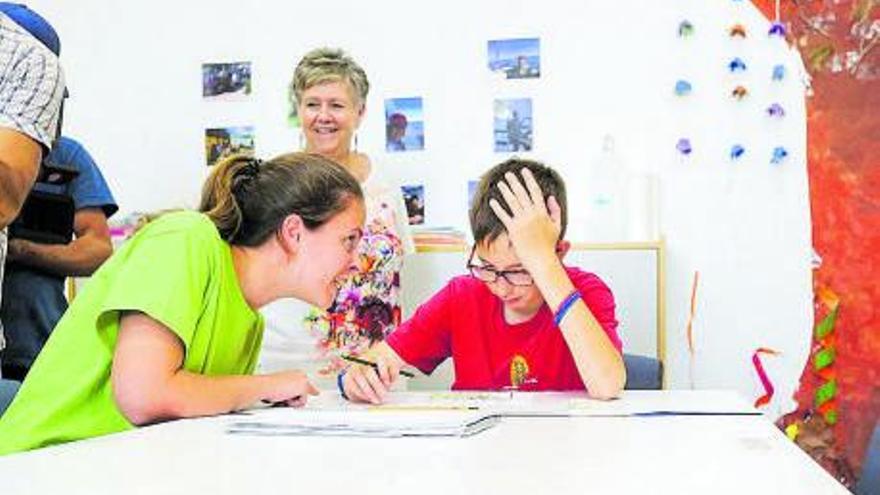 Un dels alumnes, a una de les classes.