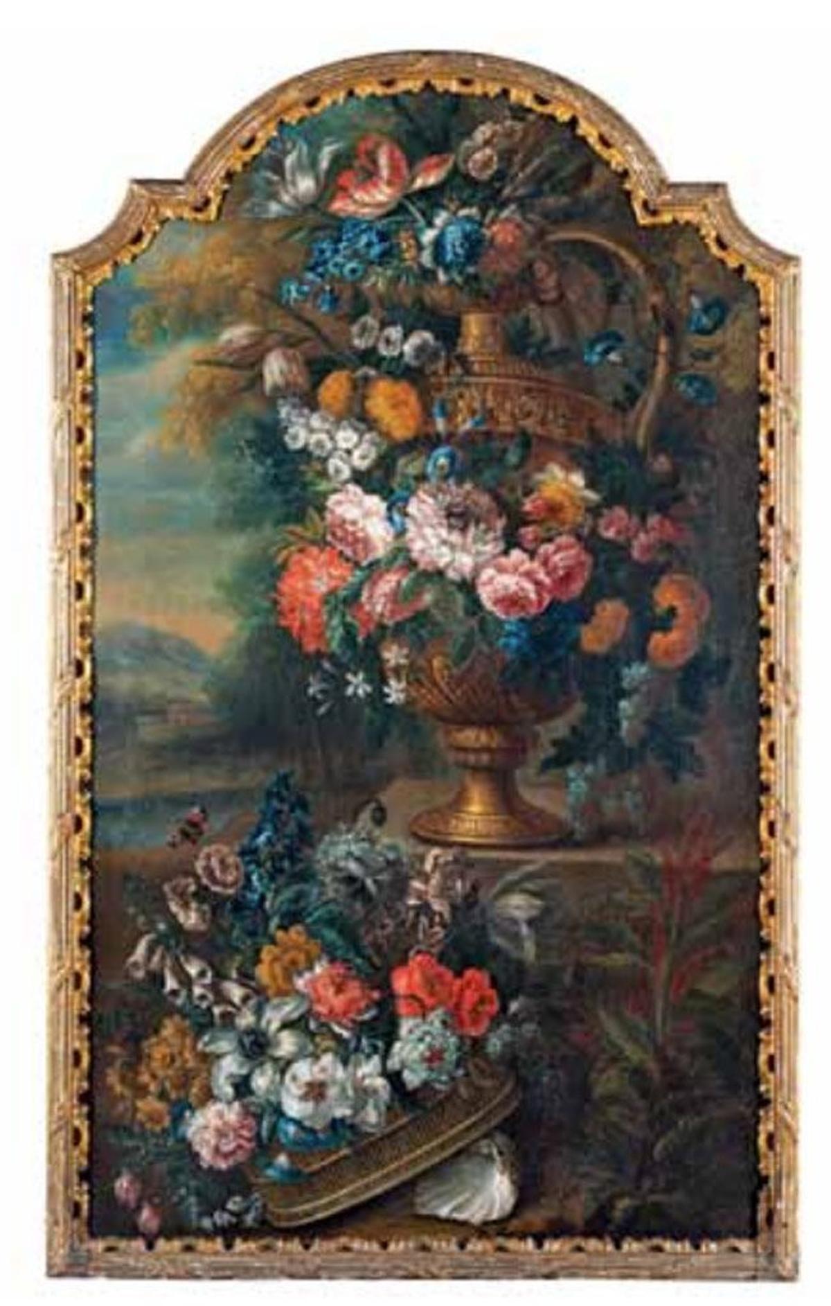 'Jarrón y cesto con flores', de Christian Coclers