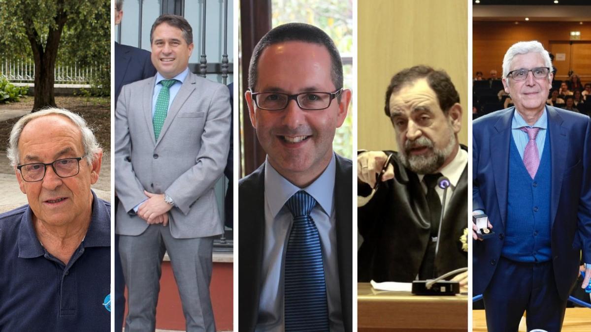 Por la izquierda, Alejandro Alvargonzález, Guillermo Calvo, Gerardo Cendán, Bernardo Donapetry y Rafael Martín del Peso.