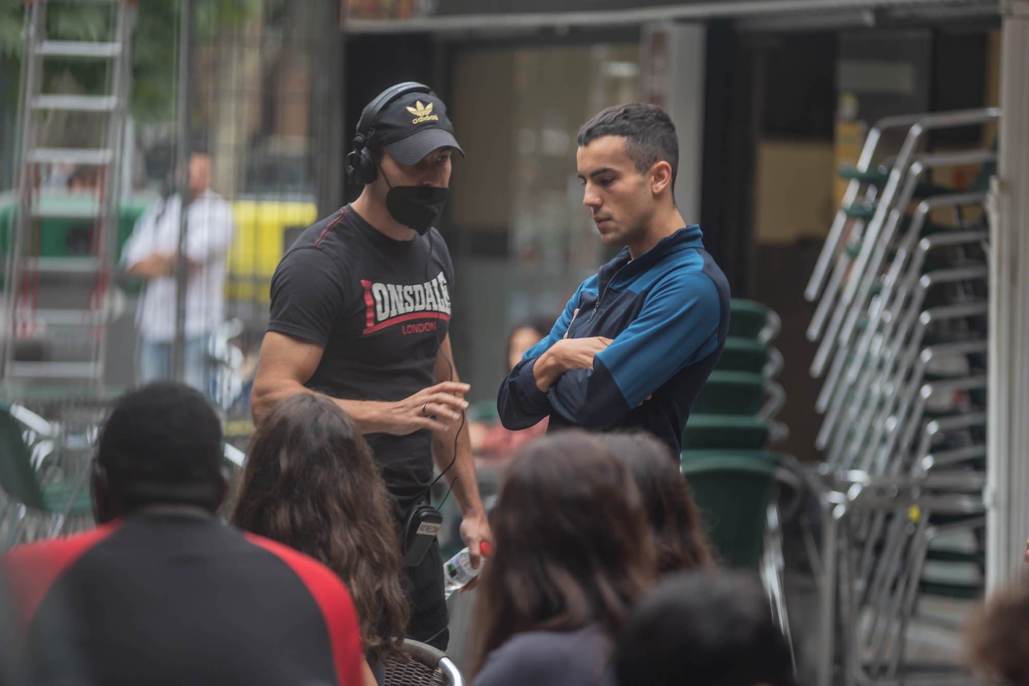Mario y Óscar Casas en el rodaje de 'Mi soledad tiene alas'