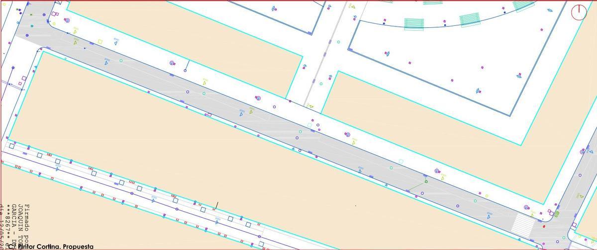 Plano de las calles que se asfaltarán.