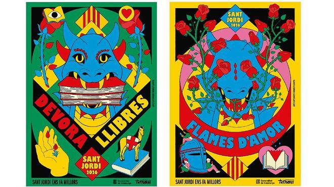 Los carteles de Sant Jordi de la campaña de la Generalitat de Catalunya
