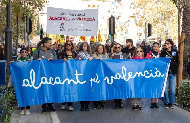 Manifestación por la defensa del valenciano