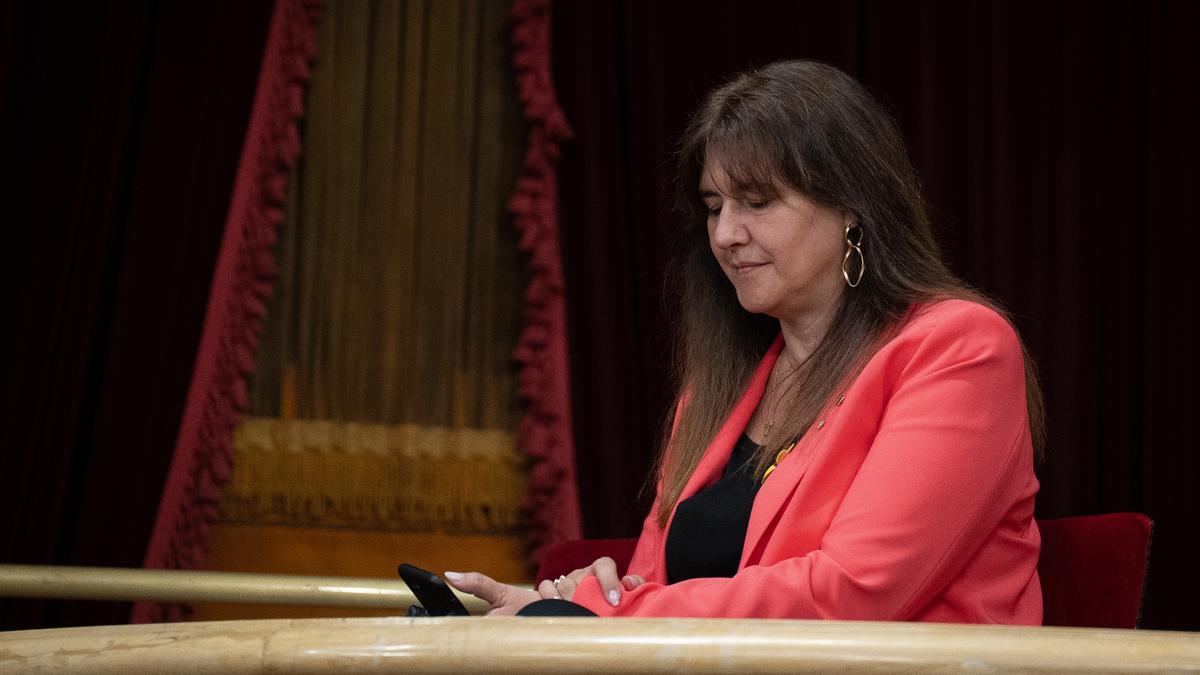 La presidenta de Junts y presidenta suspendida del Parlament, Laura Borràs