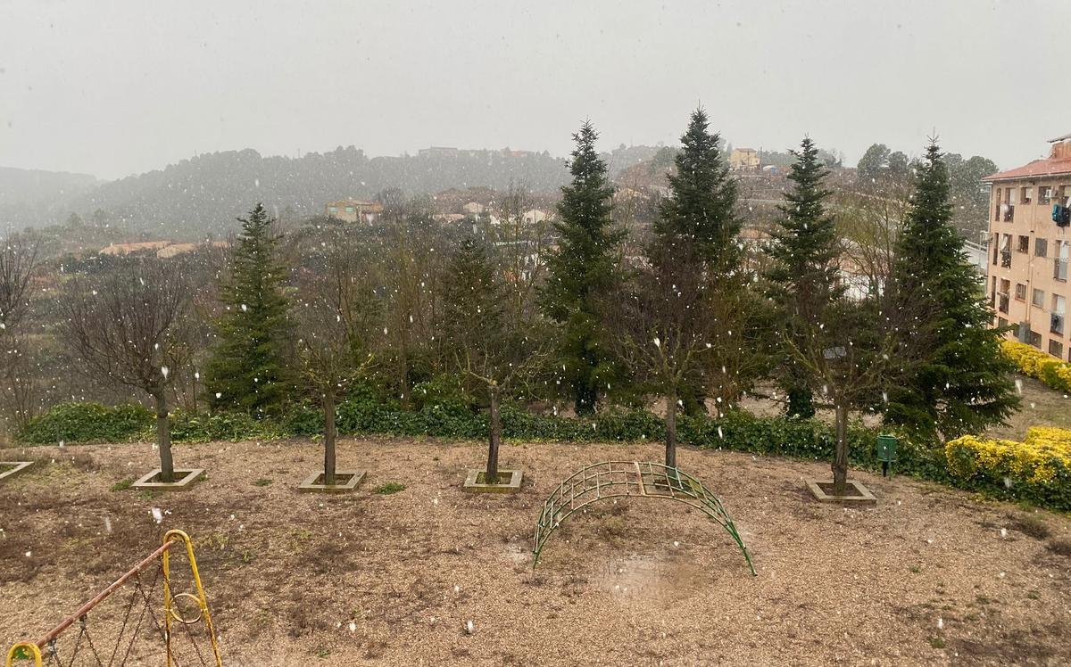 Nevant a Cardona, aquest matí de dissabte