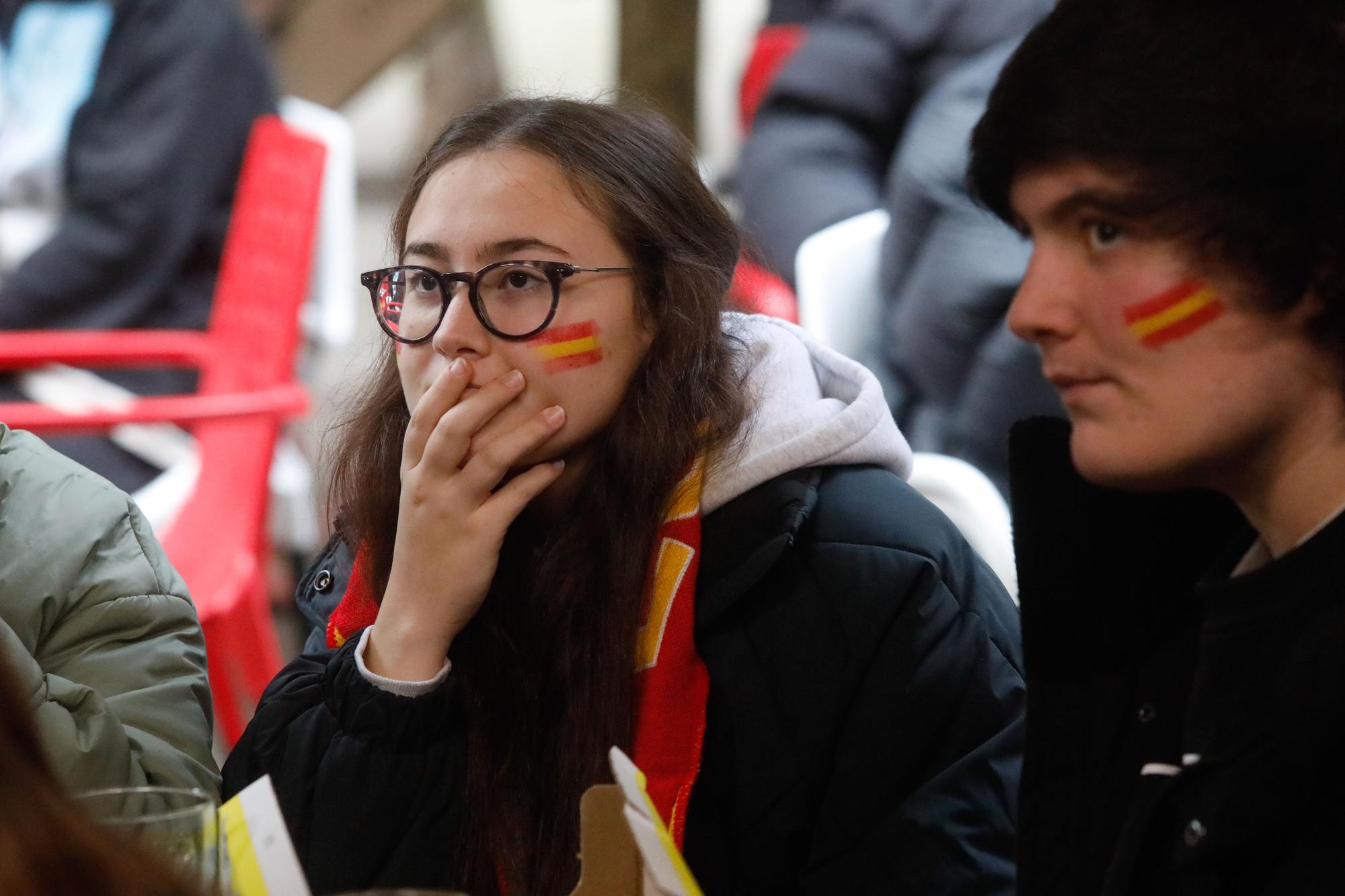 Así se vivió en Avilés la eliminación de España