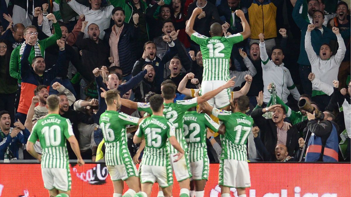El Real Betis celebrando un gol