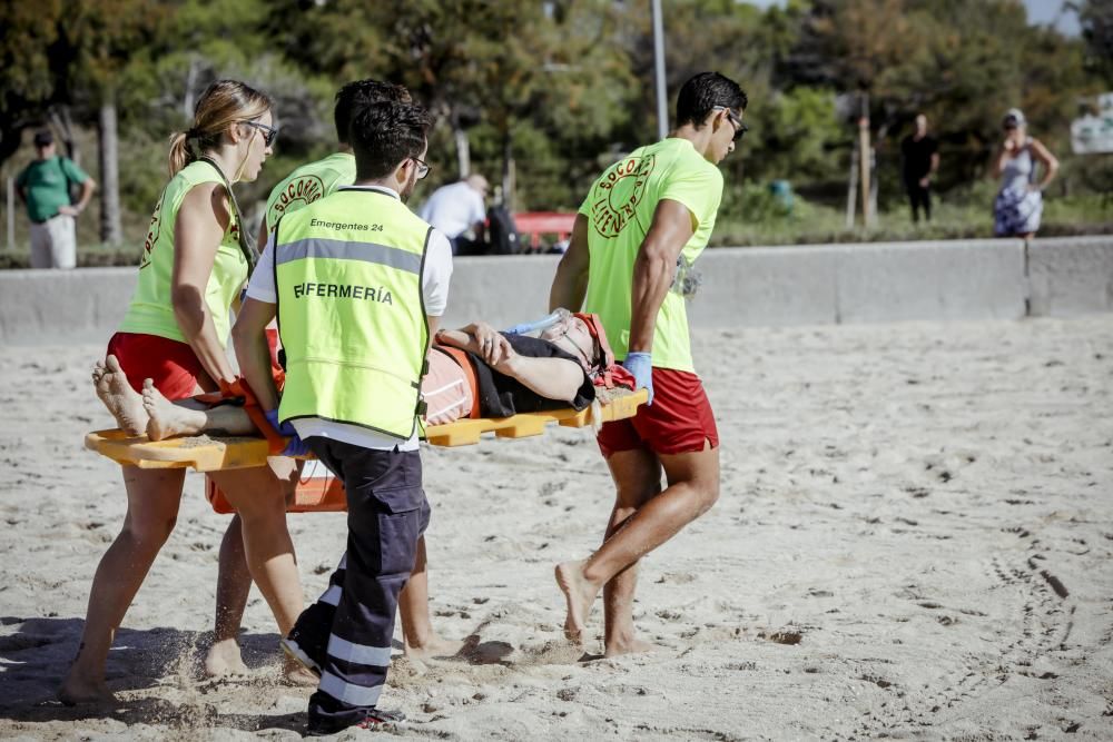 Simulacros de emergencia en Can Pastilla