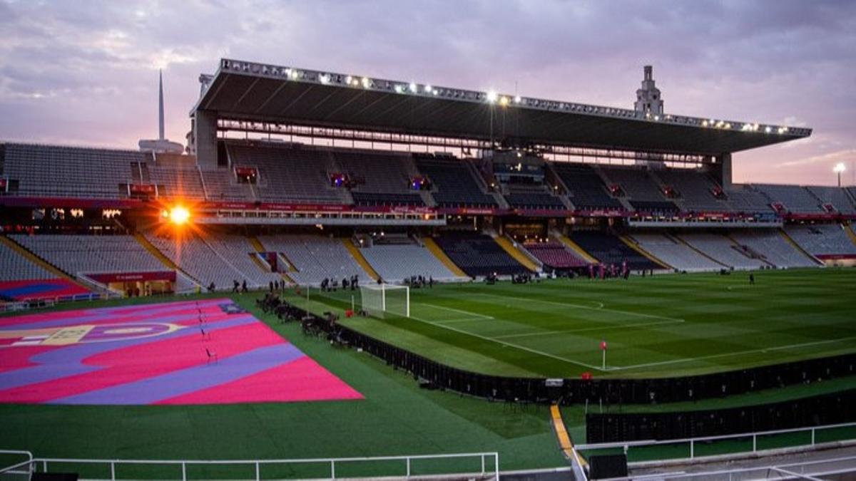 Una imagen de Montjuïc antes del Barça-Osasuna.