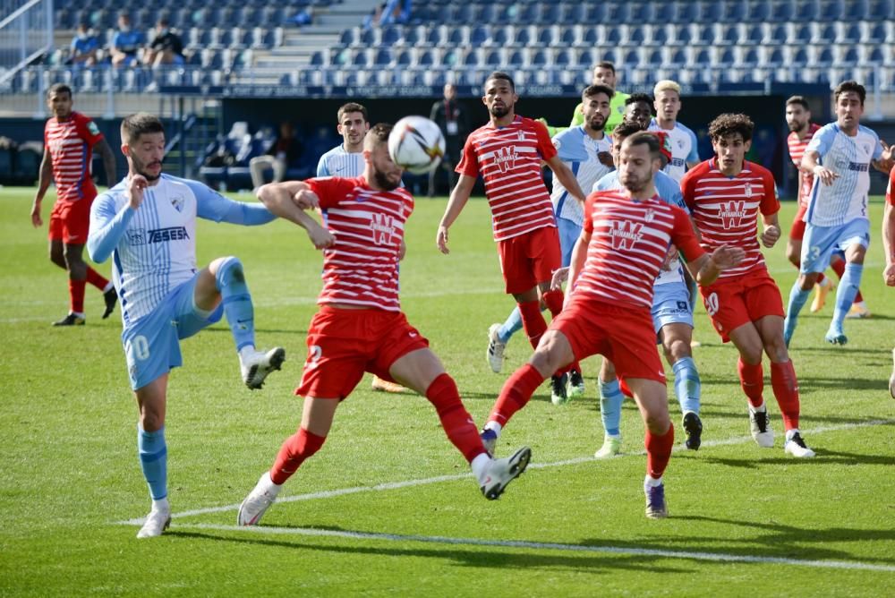 Partido de la Copa del Rey entre el Málaga CF y el Granada.