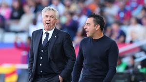 Ancelotti y Xavi, en el clásico