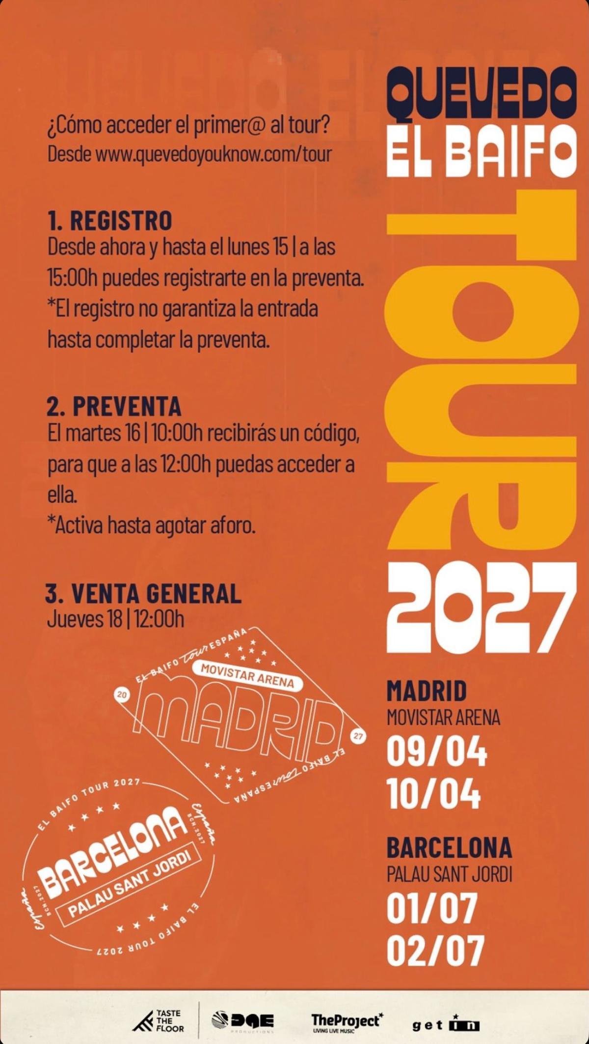 Paso a paso para obtener las entradas de Quevedo.