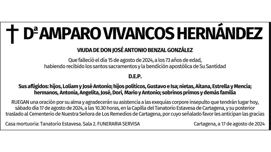 Dña. Amparo Vivancos Hernández