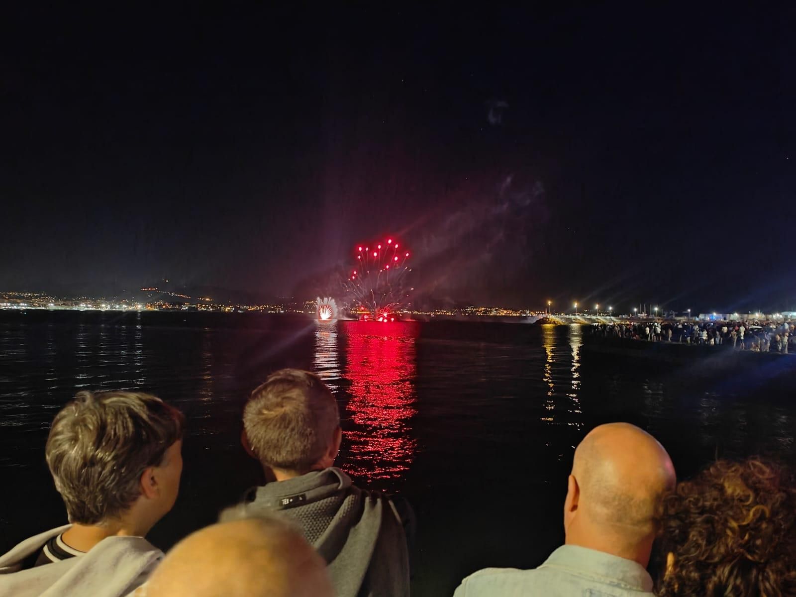Fuegos de artificio de las fiestas del Cristo de Cangas