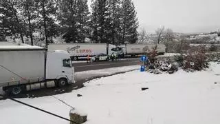 La nieve confina a los sanabreses en casa y "atrapa" a casi un millar de camiones