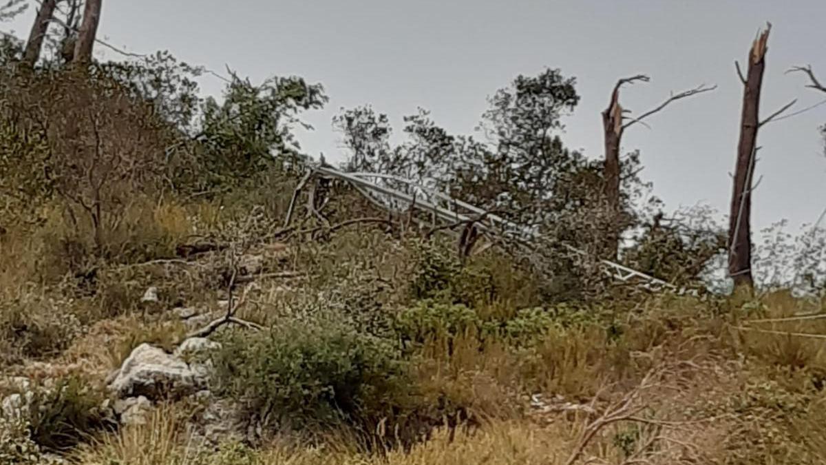 Han caído hasta 11 torres eléctricas.