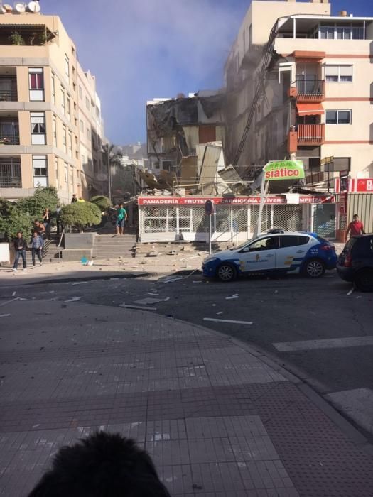 Derrumbe de un edificio de viviendas en Los Cristianos